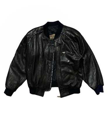 EMPORIO ARMANI 80s 90s フライトジャケット archive Emporio Armani, 1990s Double-zip Leather Quilted Flight