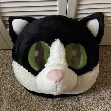 Vintage Dan Dee Furry Head Mascot Black White Kit… - image 1