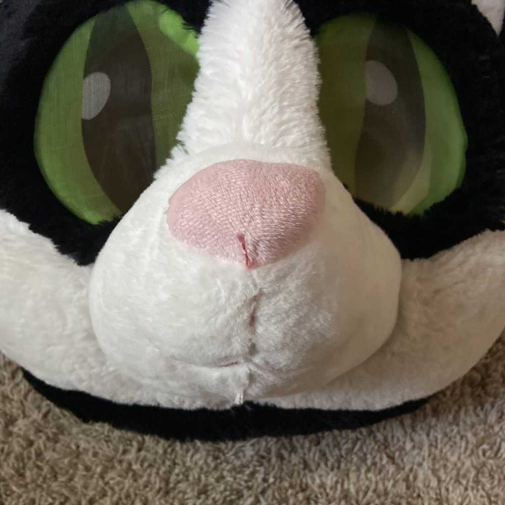 Vintage Dan Dee Furry Head Mascot Black White Kit… - image 2