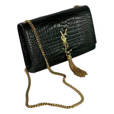 Kate Landry crocodile crossbody with gold good chain