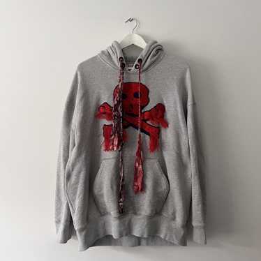 Palm Angels Big Skull Bandana Hoody in Grey - image 1