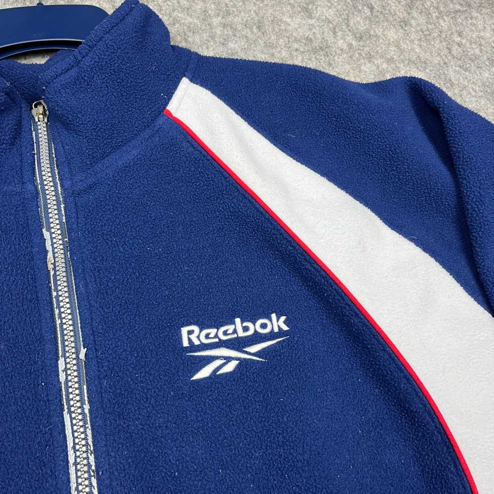 VINTAGE Reebok Jacket Mens Large Fleece Zip Sweat… - image 6