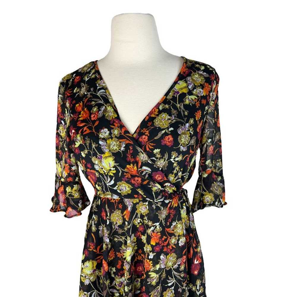 Target Basics Xhilaration | Floral Faux Wrap Dres… - image 2