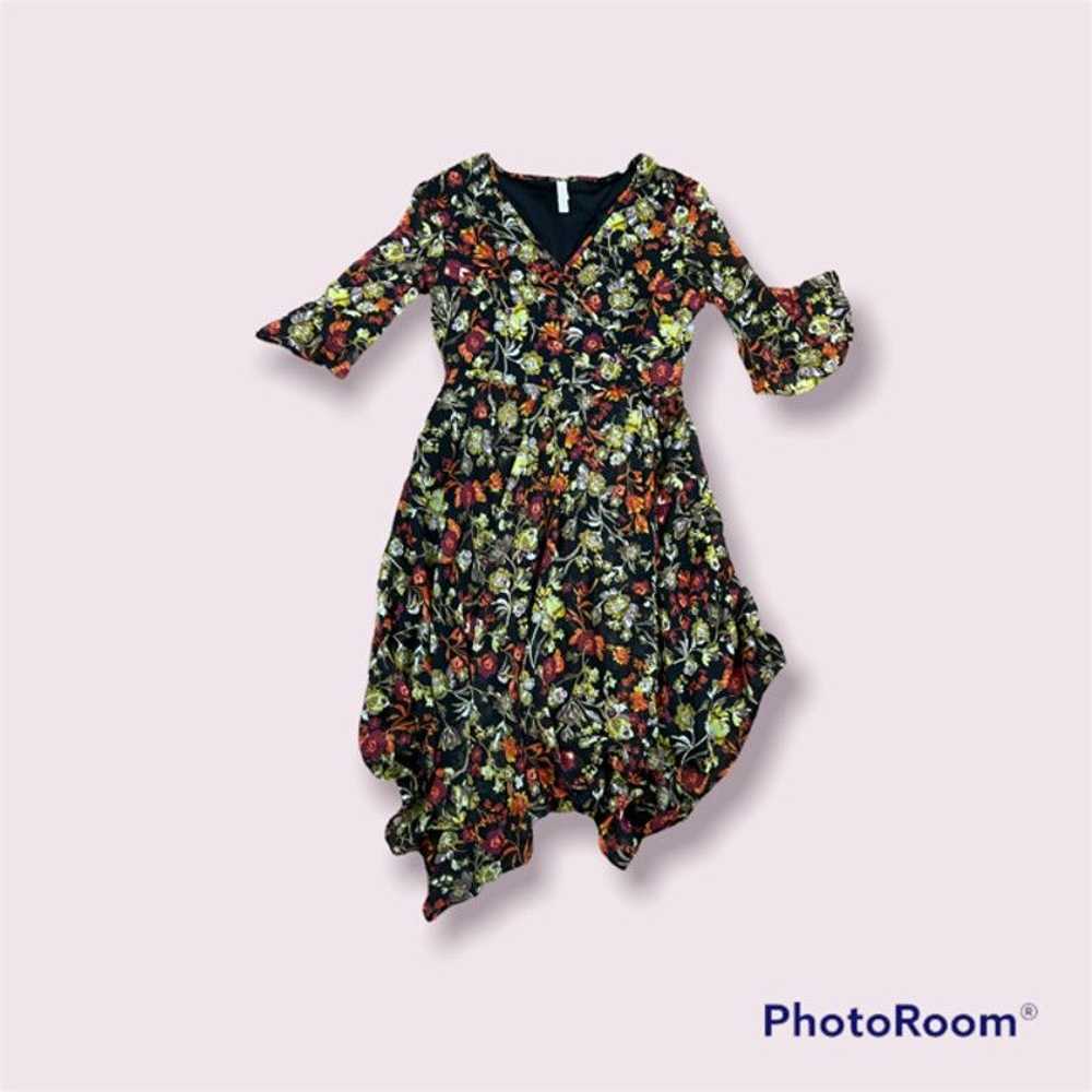 Target Basics Xhilaration | Floral Faux Wrap Dres… - image 5