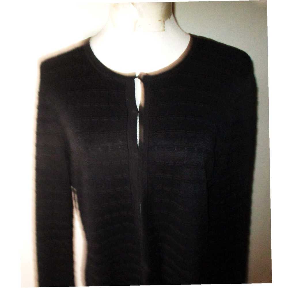 Brooks Brothers Luxurious Black Tight Knit Cardig… - image 2