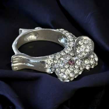 Other Paved rhinestone bunny ring