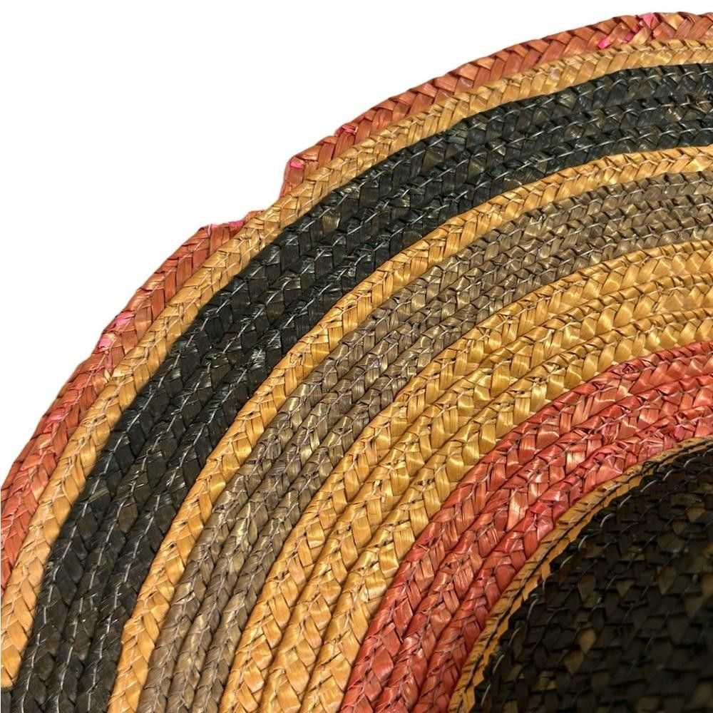 Designer Multicolor Striped Straw Summer Hat - image 4