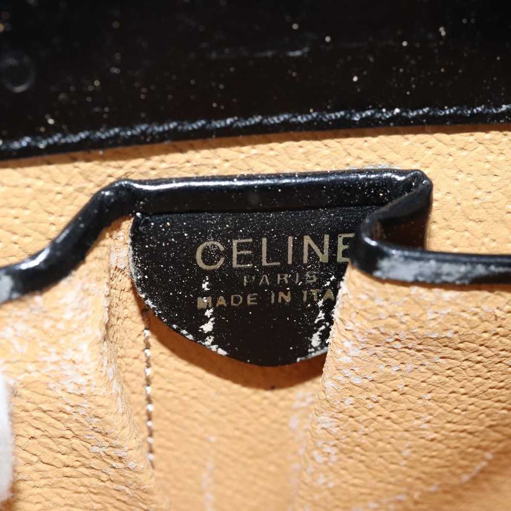 Celine CELINE Hand Bag Suede Leather Black Auth 8… - image 10