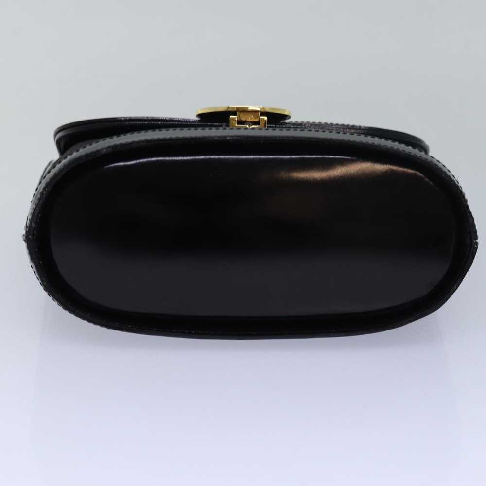 Celine CELINE Hand Bag Suede Leather Black Auth 8… - image 5