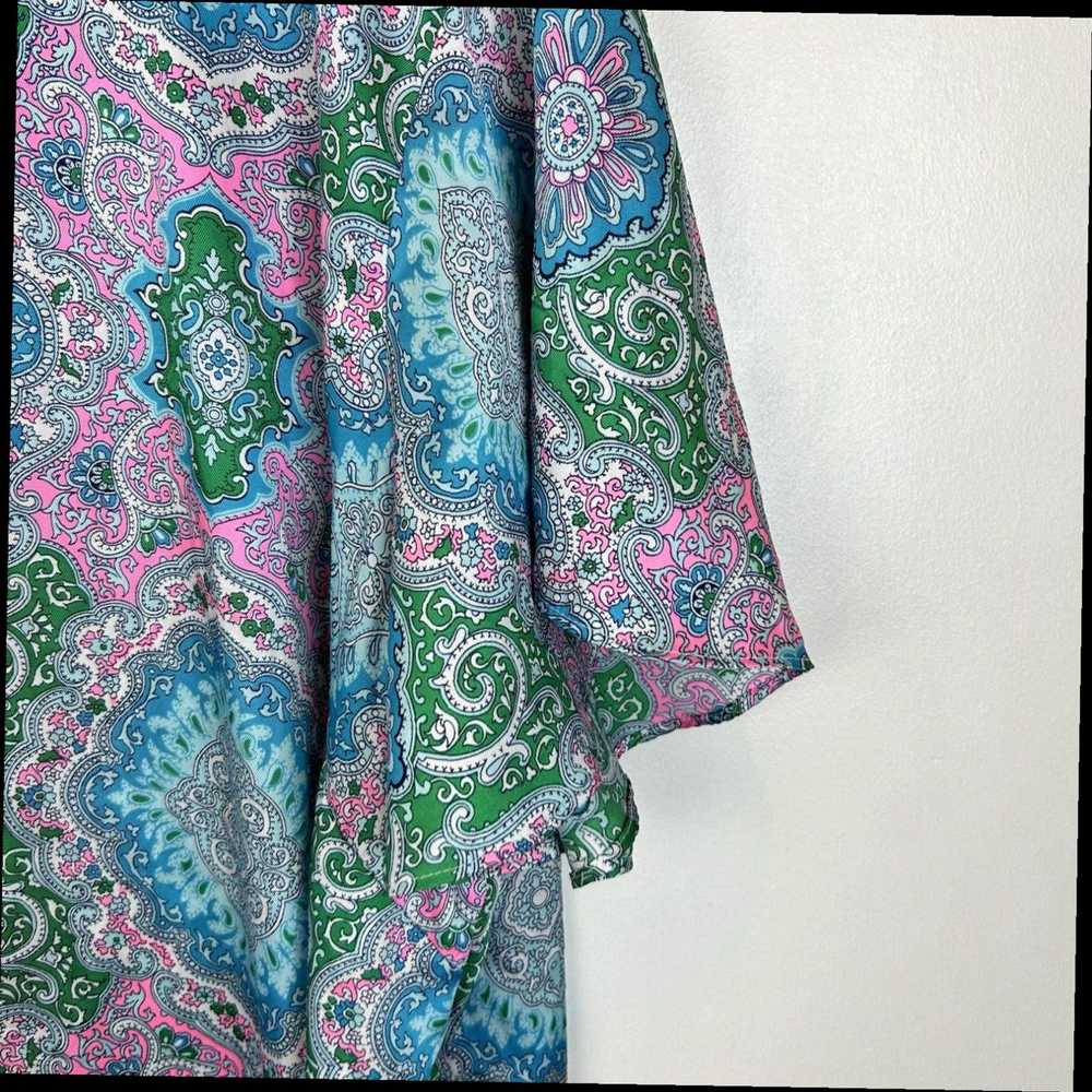 Talbots Paisley Print Flutter Sleeve Blouse with … - image 4