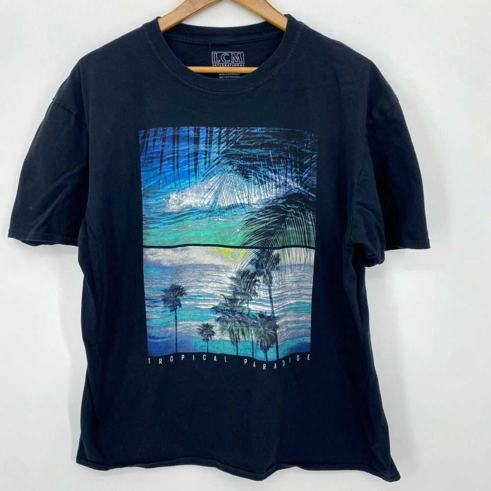 Vintage LCM International T-Shirt Mens XL Black T… - image 1