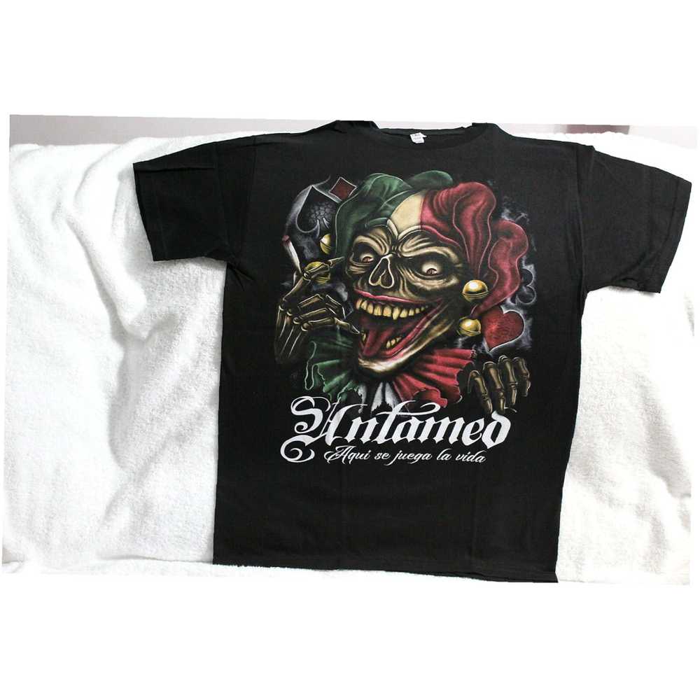 Vintage Untamed Black T Shirt Featuring a Joker S… - image 1