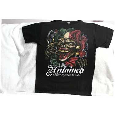 Vintage Untamed Black T Shirt Featuring a Joker S… - image 1