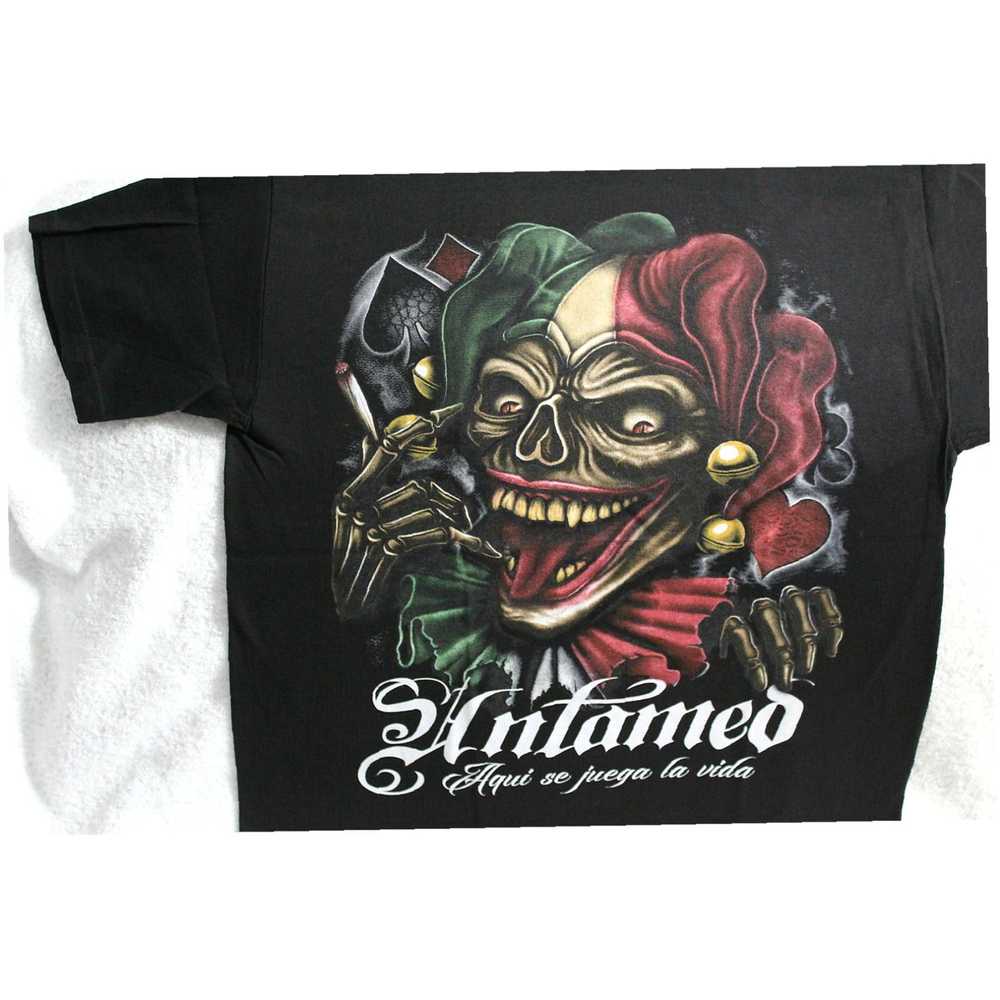 Vintage Untamed Black T Shirt Featuring a Joker S… - image 2