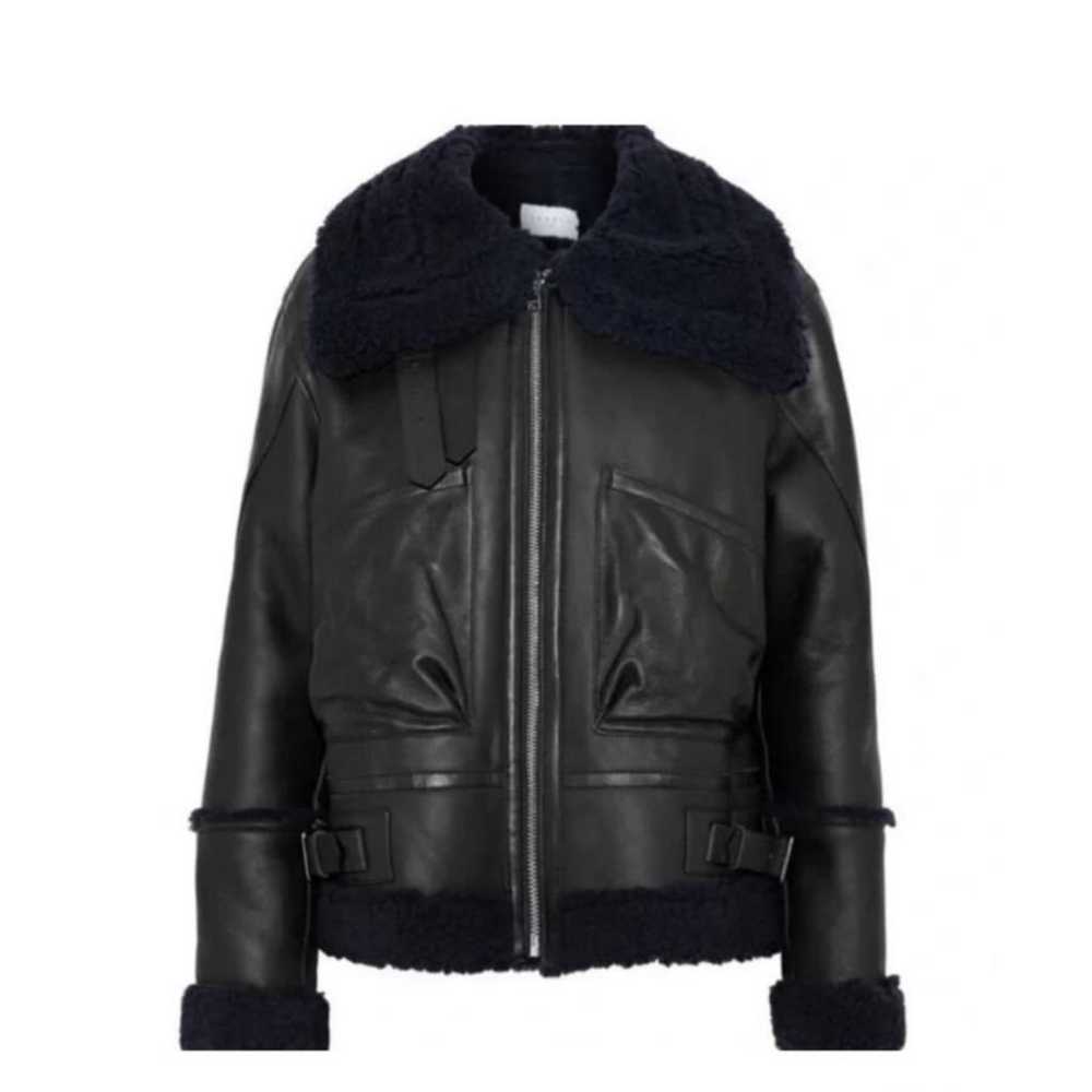 Sandro Leather biker jacket - image 7