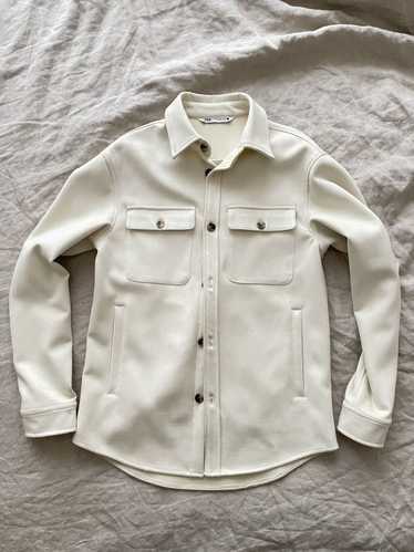 Vintage × Zara White Suede Leather-like Shirt Jack