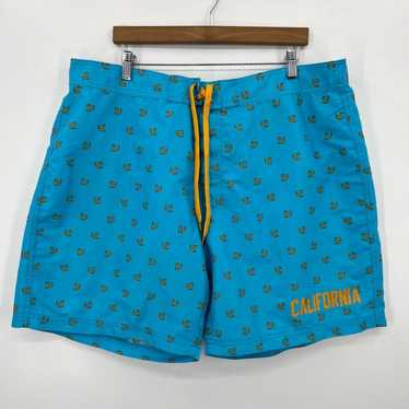 Vintage American Crown Swim Trunks Men's 2XL Blue 