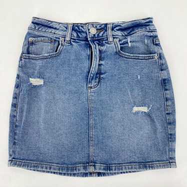 Garage Garage Denim Skirt Women's XS Blue Light Wa