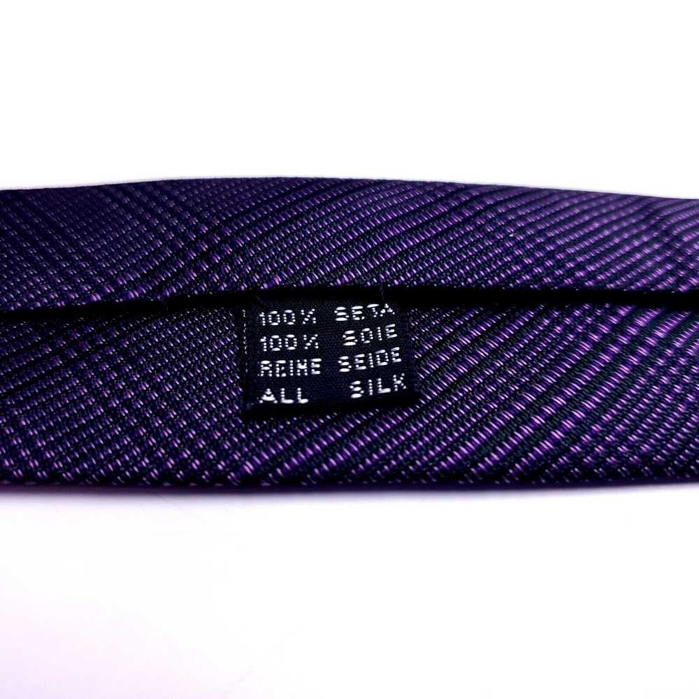 Bachrach Bachrach Purple Silk Tie Woven Glen Chec… - image 5