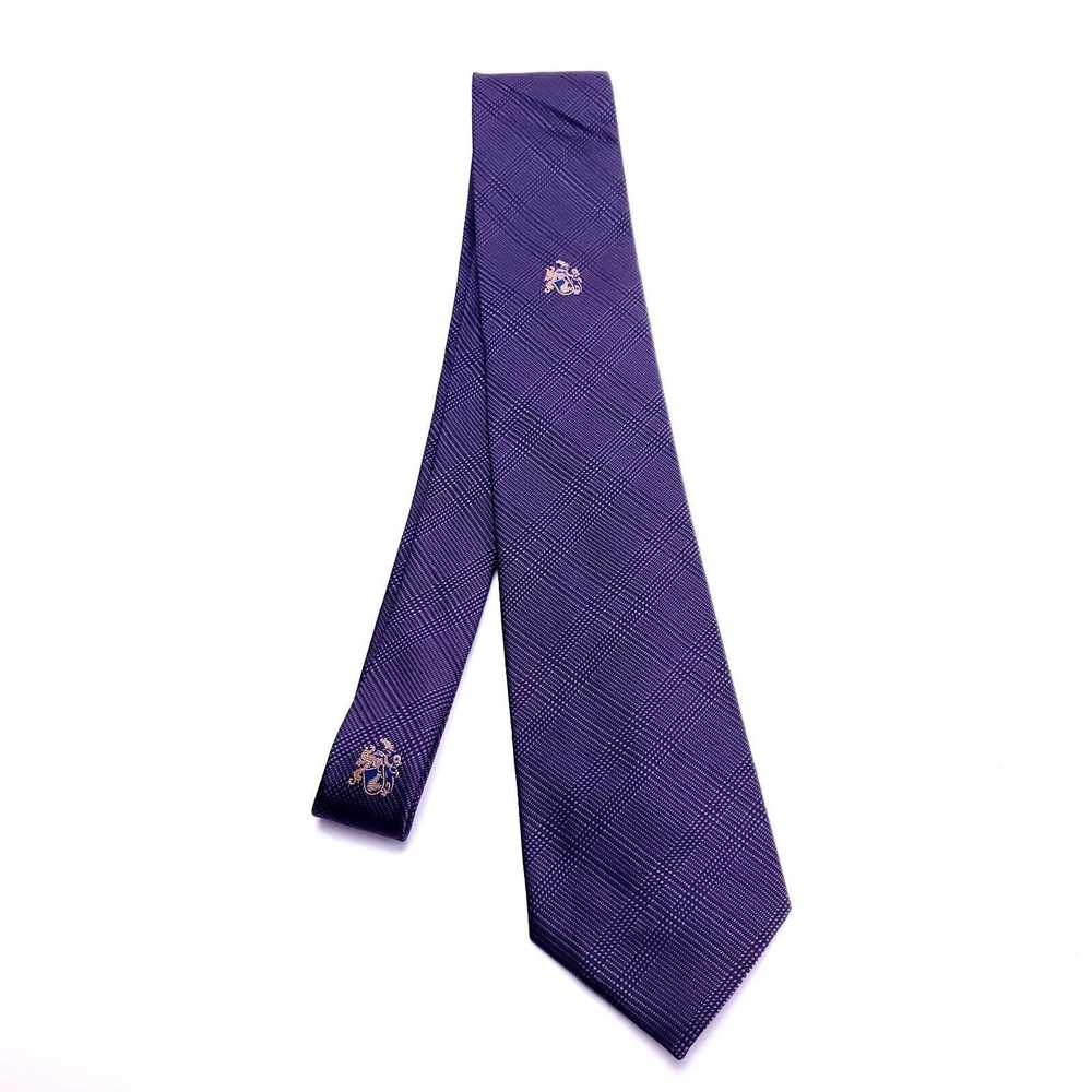 Bachrach Bachrach Purple Silk Tie Woven Glen Chec… - image 6