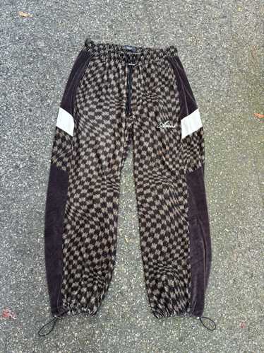 Amiri Brown MA Logo Velour Lounge Pants