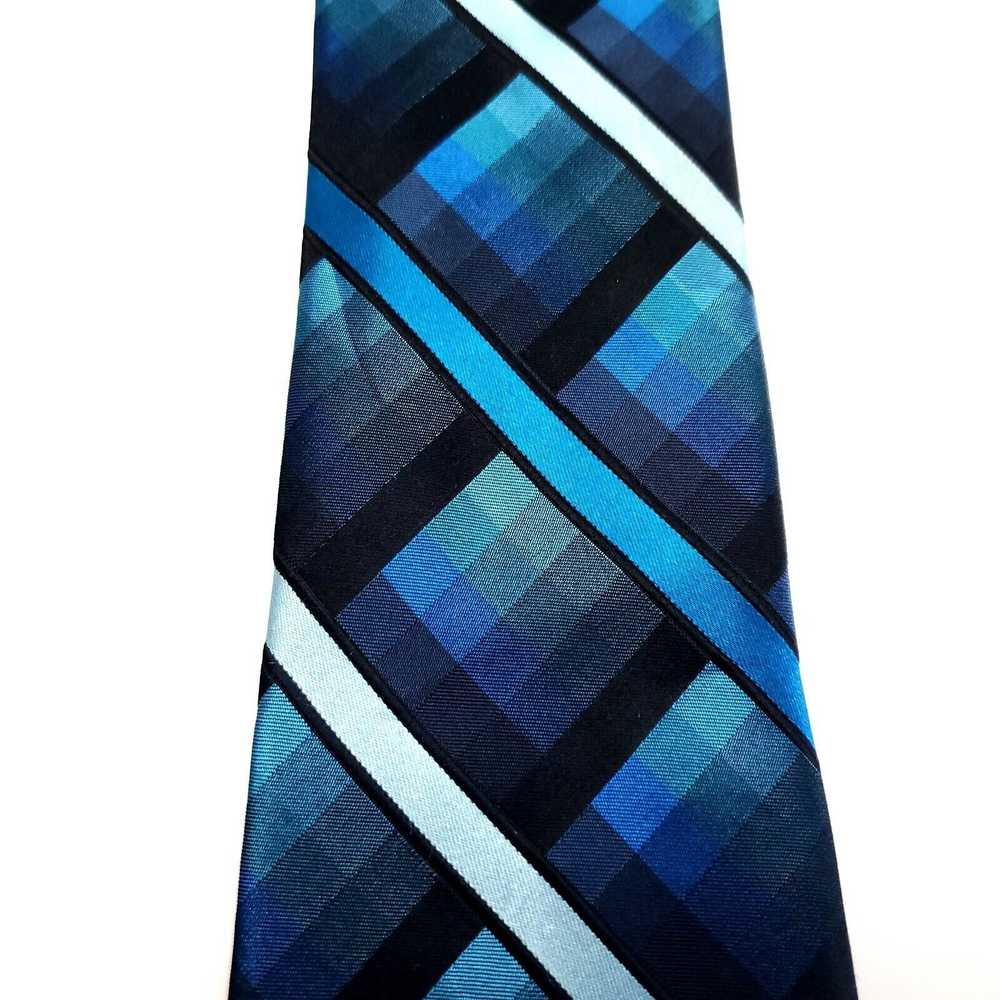 Arrow Arrow Blue Silk Tie Woven Striped - image 2