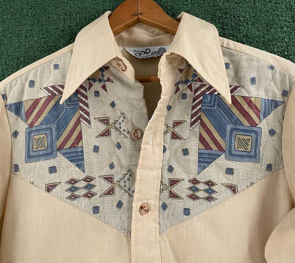 Vintage 80’s Quilted Patchwork Western Button Up … - image 2