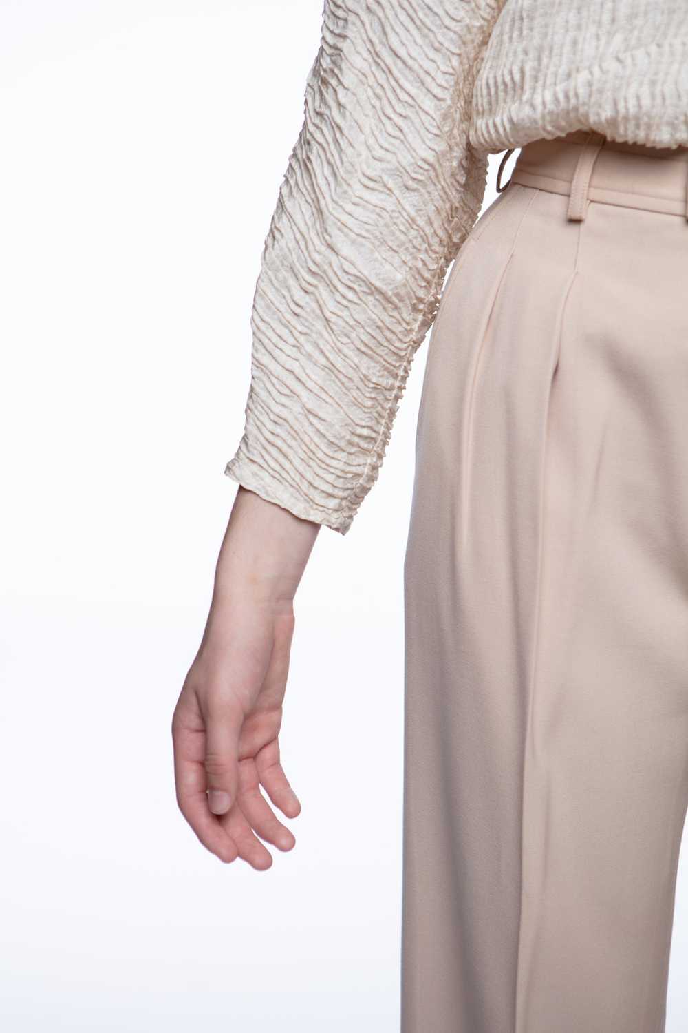 Yves Saint Laurent blush gabardine wool trouser p… - image 5