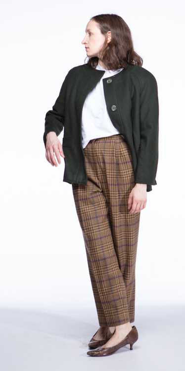 Valentino wool plaid trouser pants