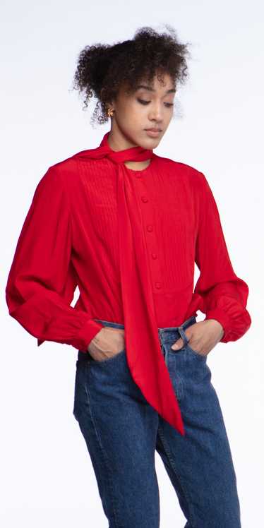 Adolfo silk blouse