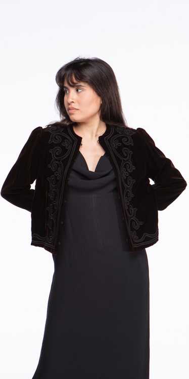 Gloria Sachs embroidered velvet jacket