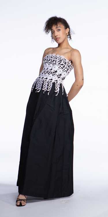 Travilla guipure lace gown