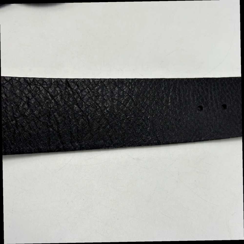 Vintage Womens Wide Black Leather Belt Featuring … - image 6