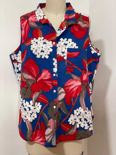 80s Laura Mae Bold Sleeveless Top (Large) - image 1