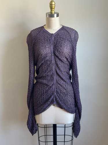 1990’s | Krizia | Purple Metallic Cardigan