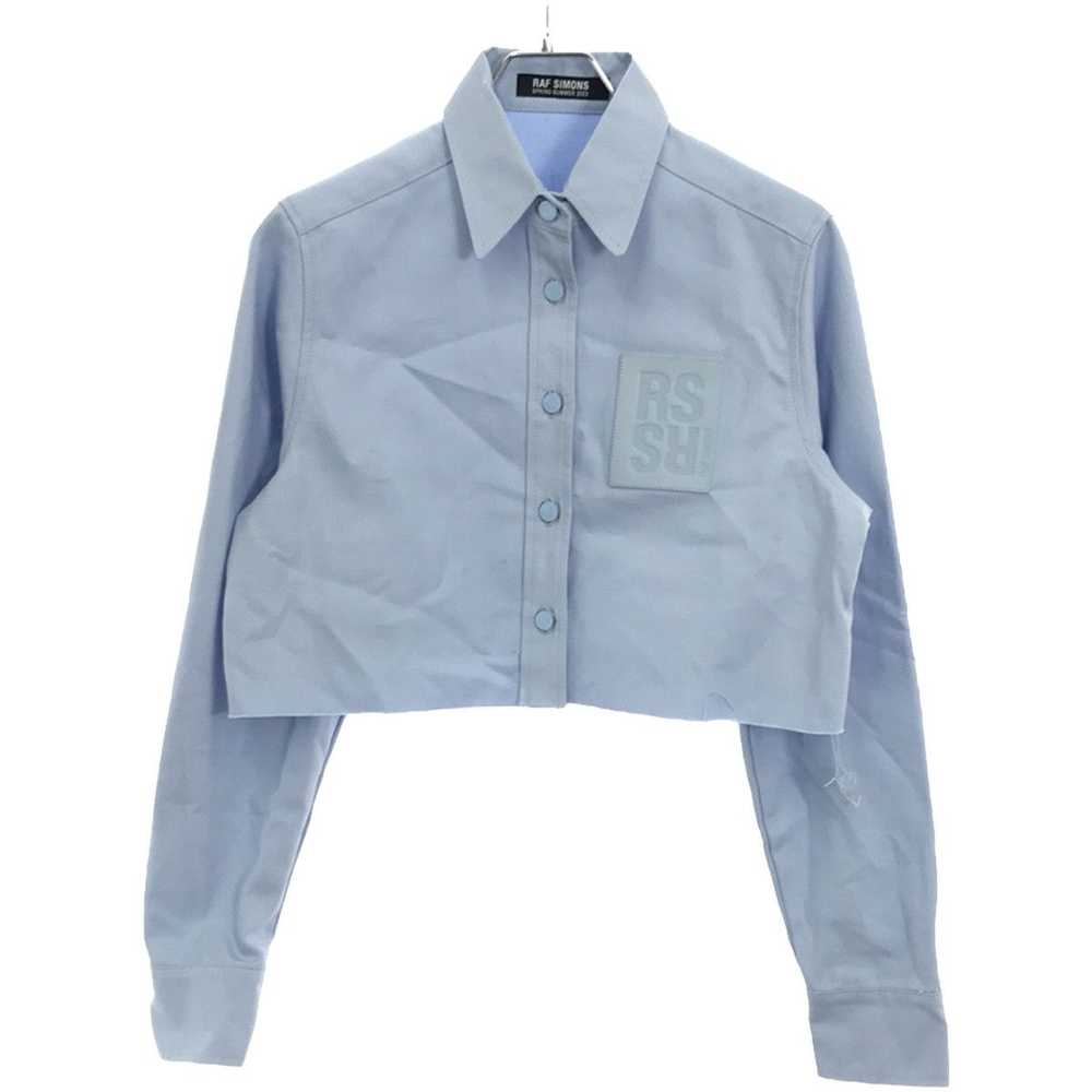 Raf Simons RS Patch Cropped Denim Shirt - image 1