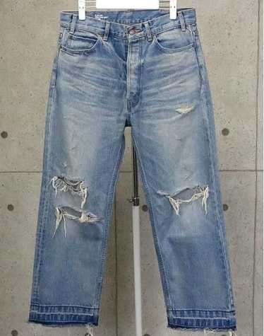 Celine Distressed Denim Jeans - image 1