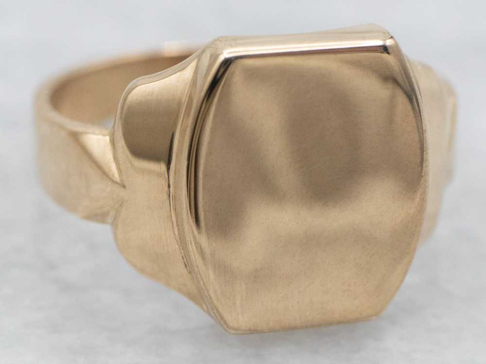 Vintage Gold Unisex Signet Ring - image 1