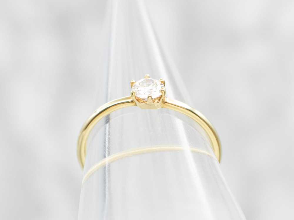 Six Prong Diamond Solitaire Engagement Ring - image 3