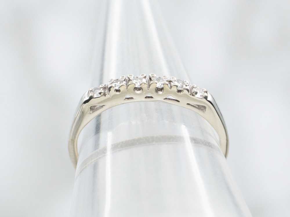 White Gold Diamond Wedding Band - image 3