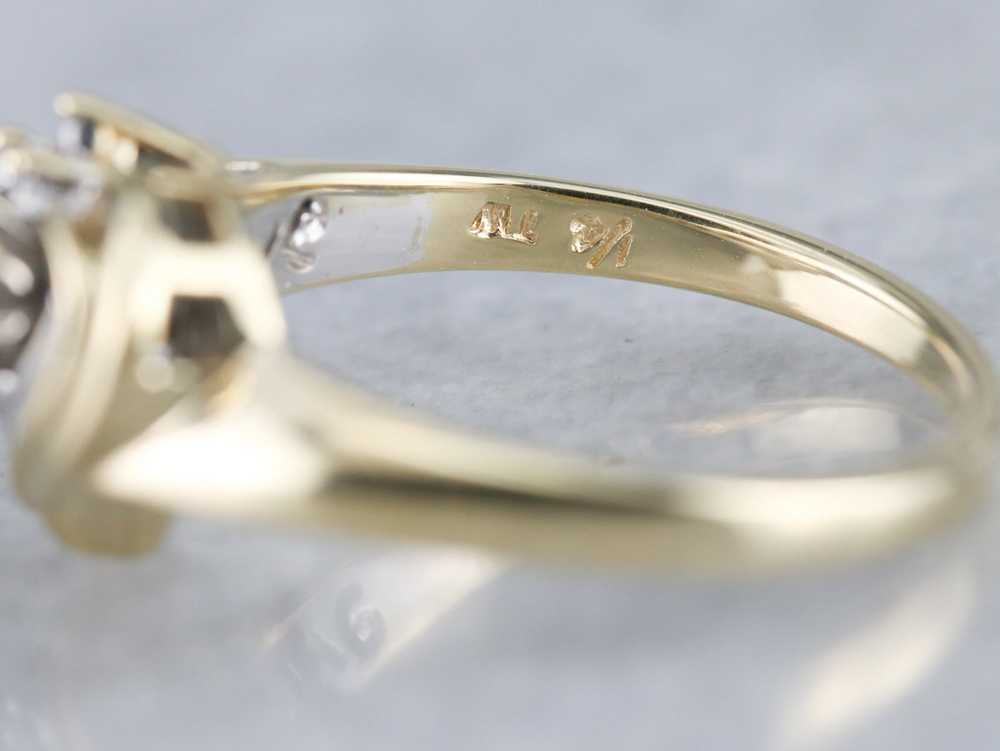 Diamond Heart Gold Anniversary Ring - image 3