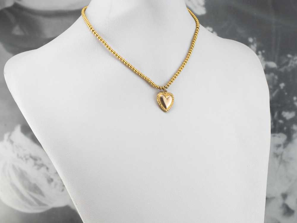 Vintage Gold Sweetheart Necklace - image 10