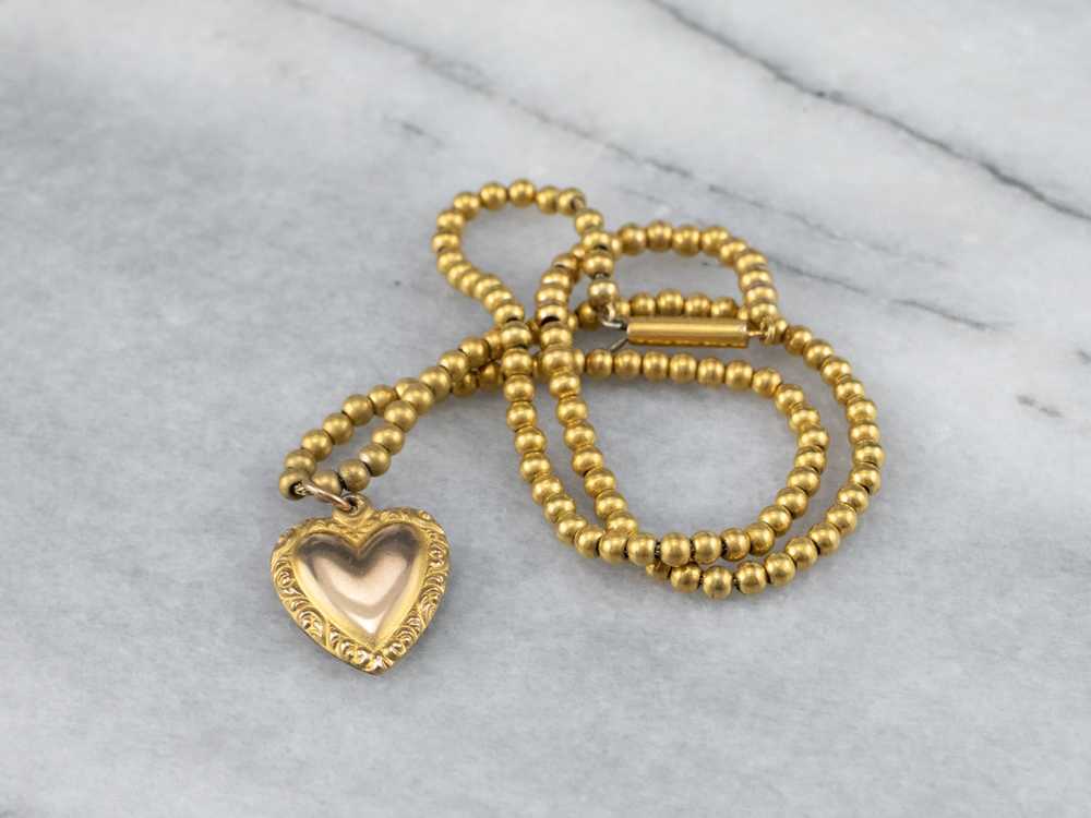 Vintage Gold Sweetheart Necklace - image 1