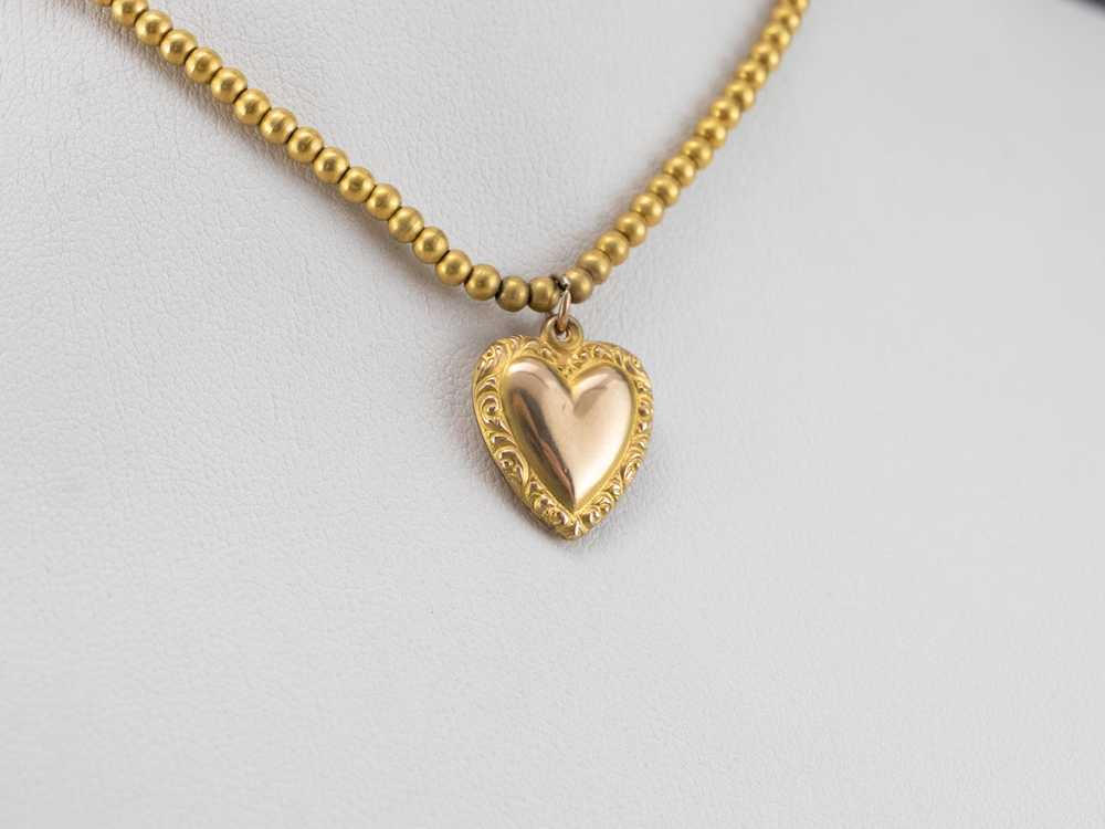 Vintage Gold Sweetheart Necklace - image 8