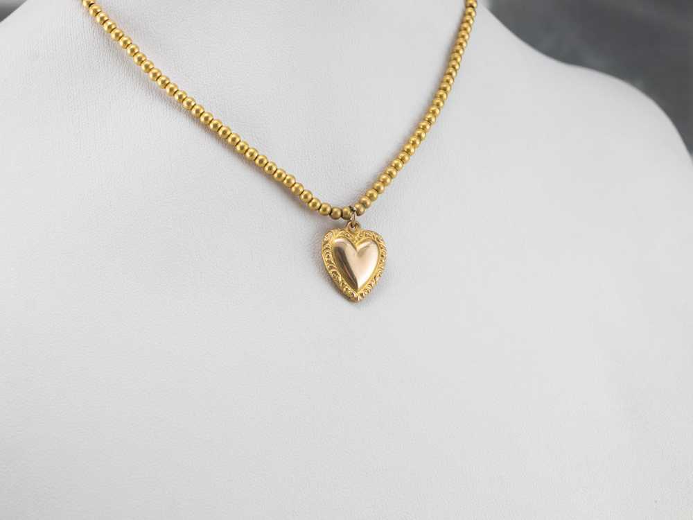 Vintage Gold Sweetheart Necklace - image 9