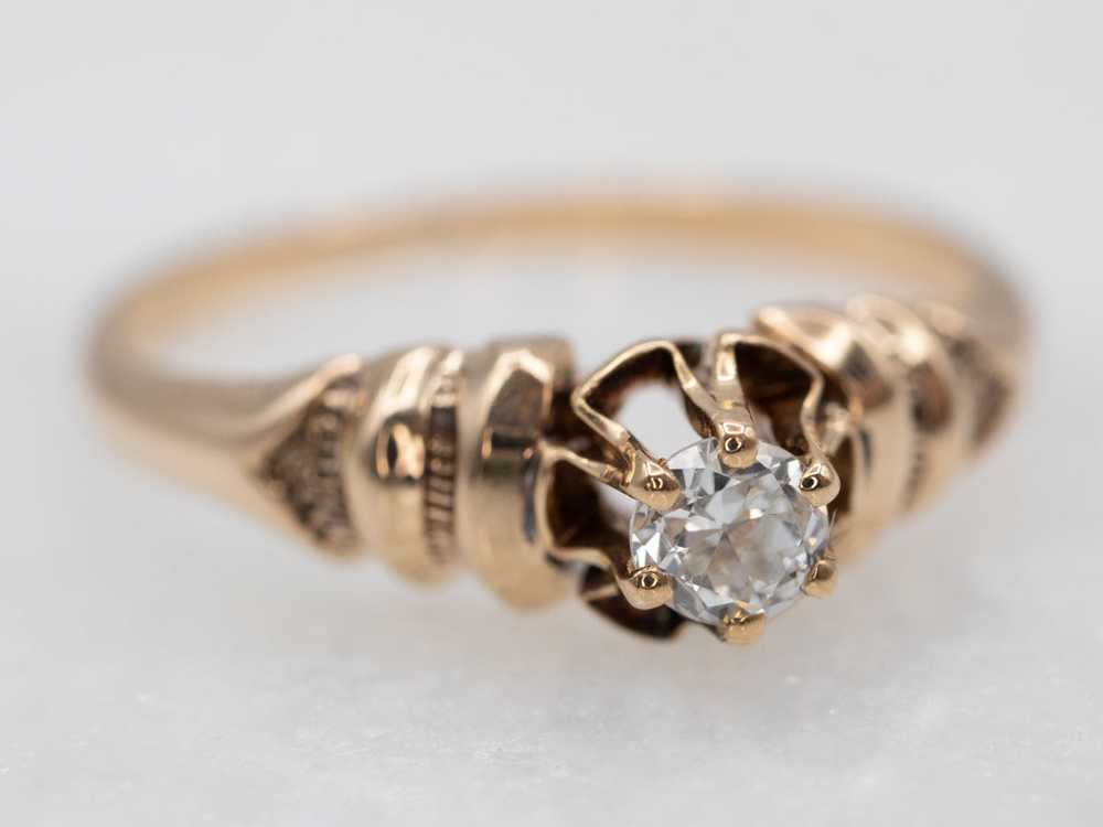 Antique Diamond Solitaire Engagement Ring - image 1