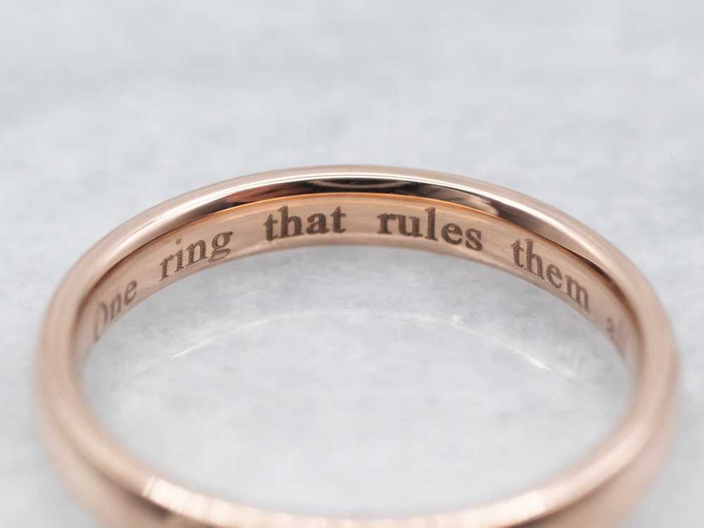 One Ring to Rule Them All Rose Gold Band - image 3