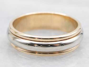 Two Tone Gold Wedding Band