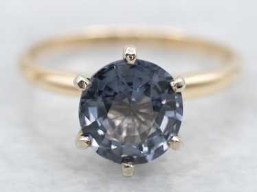 Simple Round-Cut Purple Spinel Ring - image 1