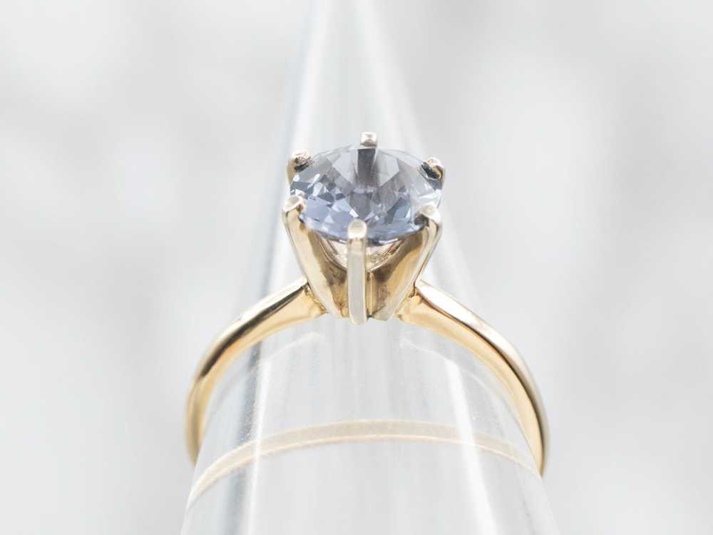 Simple Round-Cut Purple Spinel Ring - image 3